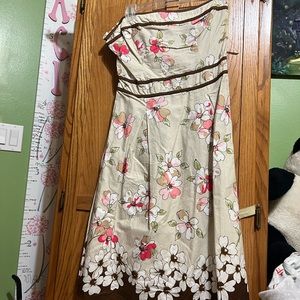 Strapless spring dress